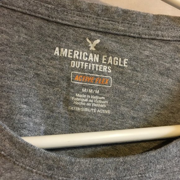Grey American Eagle Active Flex Long T-Shirt - Picture 4 of 4
